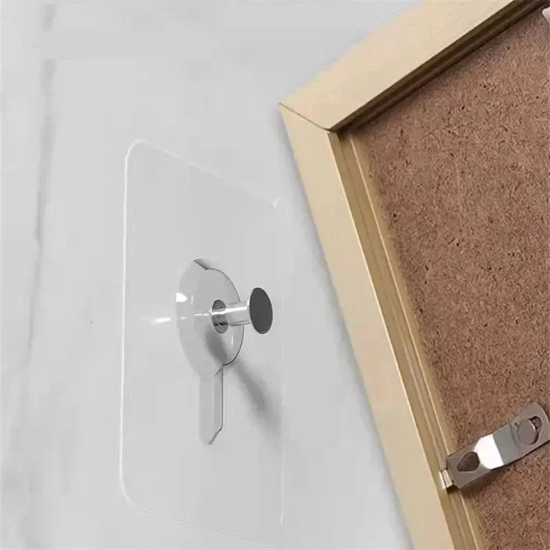 Selbstklebehaken Transparent für Fotorahmen Uhr – Kein Bohren nötig (3kg)