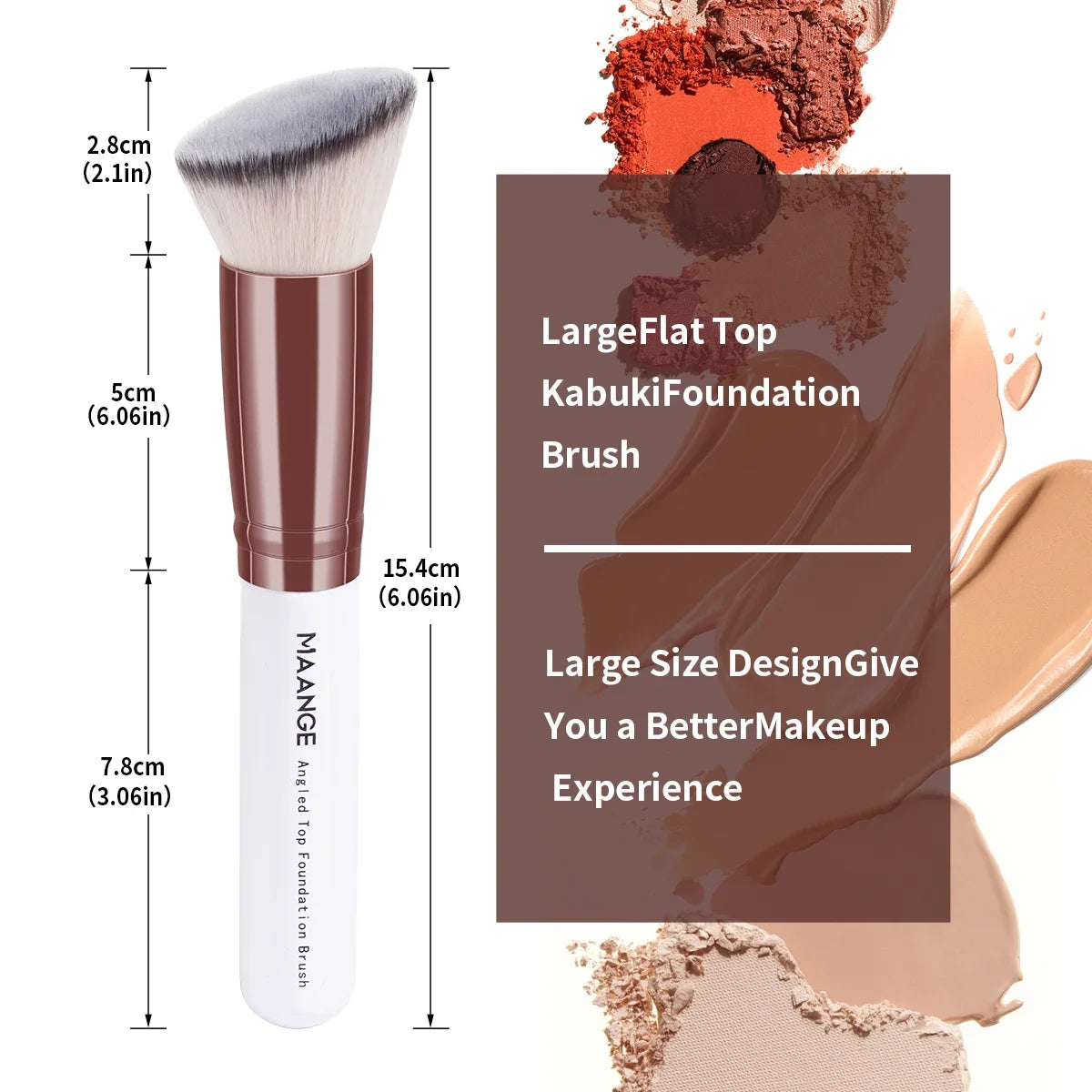 Makelloses Make-up: 2-teiliges Set mit weichen, synthetischen Pinseln für Foundation - Rouge