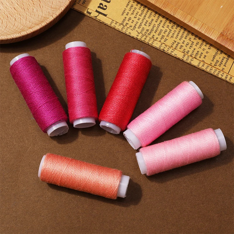 6 Farben Garn-Nähgarn-Rollenmaschine, Handstickerei, langlebig 400 Yard