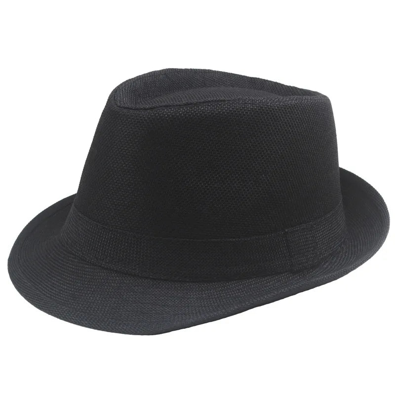 Atmungsaktiver Leinen-Jazz-Hut für Herren – Stylischer Sonnenschutz im Retro-Look