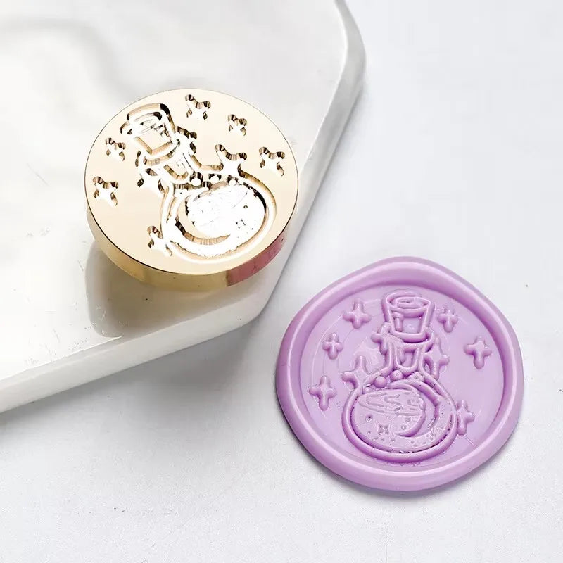 Sternenhimmel Lotus Rosenmuster Wachssiegel Stempel, Retro Stil