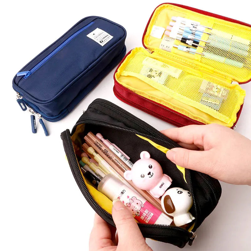 3-Lagiges Federmäppchen Organizer Groß Kawaii Stifttasche Schule Büro Uni