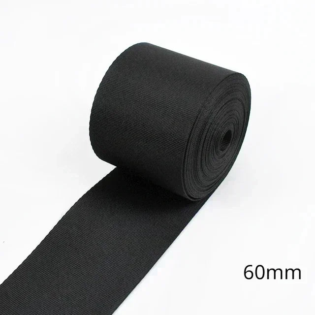 Schwarzes Nylon Gurtband 10-100mm für Taschen Rucksäcke Sicherheitsriegel
