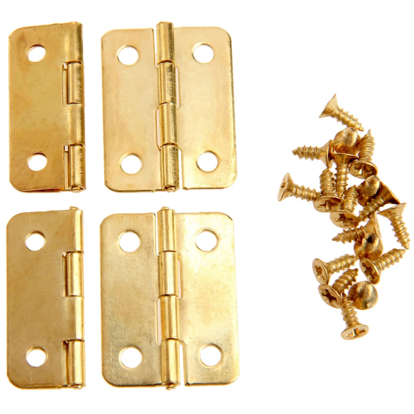 12 Goldscharniere für Möbel und Schmuckschatullen - Mini Retro