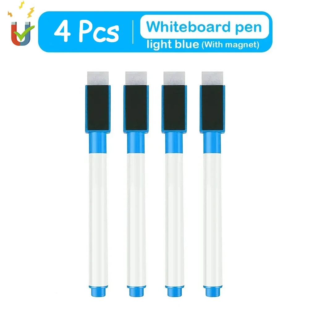 Magnetische Whiteboard-Stifte 4/8er Set – Löschbar, farbig - platzsparend