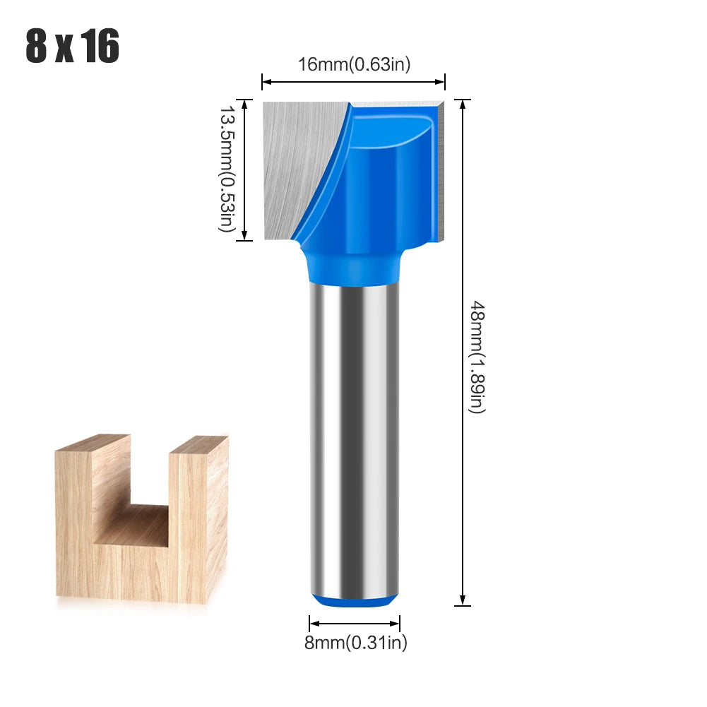 Präzises Holzfräser-Set mit 17 Schlitzschneider-Bits in 8mm Schaft