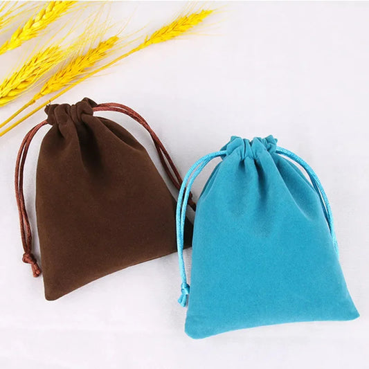 10 Stück Schmuck Samt Beutel mit Kordelzug, weiche Stofftaschen - Yabubest - Home & More
