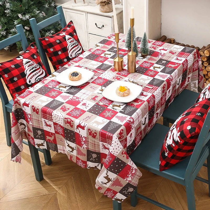 Weihnachtlicher Tischlaeufer und Tischdecke Kreativ Bedruckt Festliche Dekoration