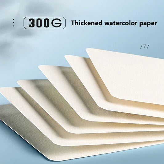 Profi-Aquarellpapier 300g/m², 25 Blatt rund - quadratisch – perfekt für Künstler