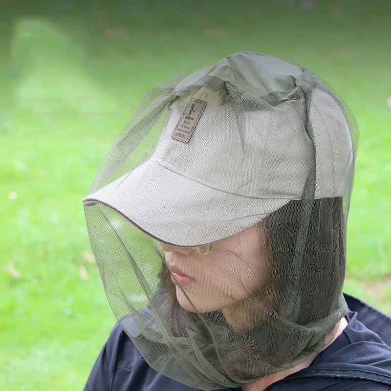 Outdoor Insektenhut mit Sonnenschutz und atmungsaktiver Moskitomaske