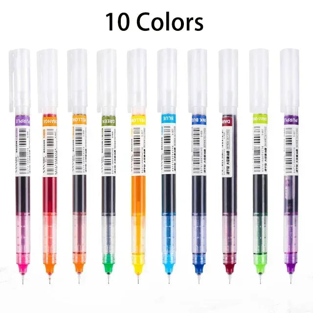 10-teiliges Gelstift-Set 0,5mm für Schule und Bürobedarf Schreiben