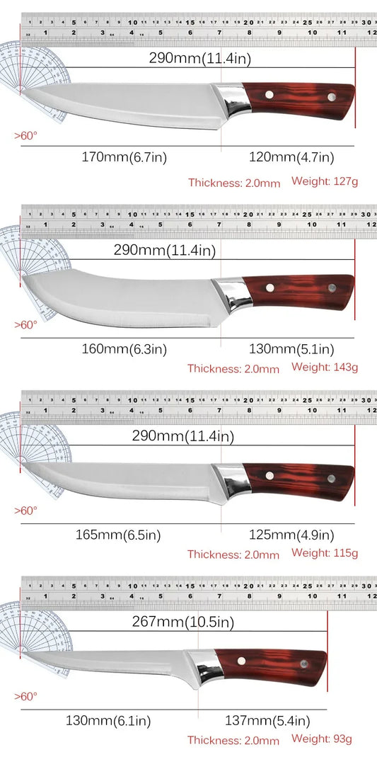 Geschmiedetes Entbeiner Messer mit Holzgriff für präzises Fleisch und Fisch schneiden