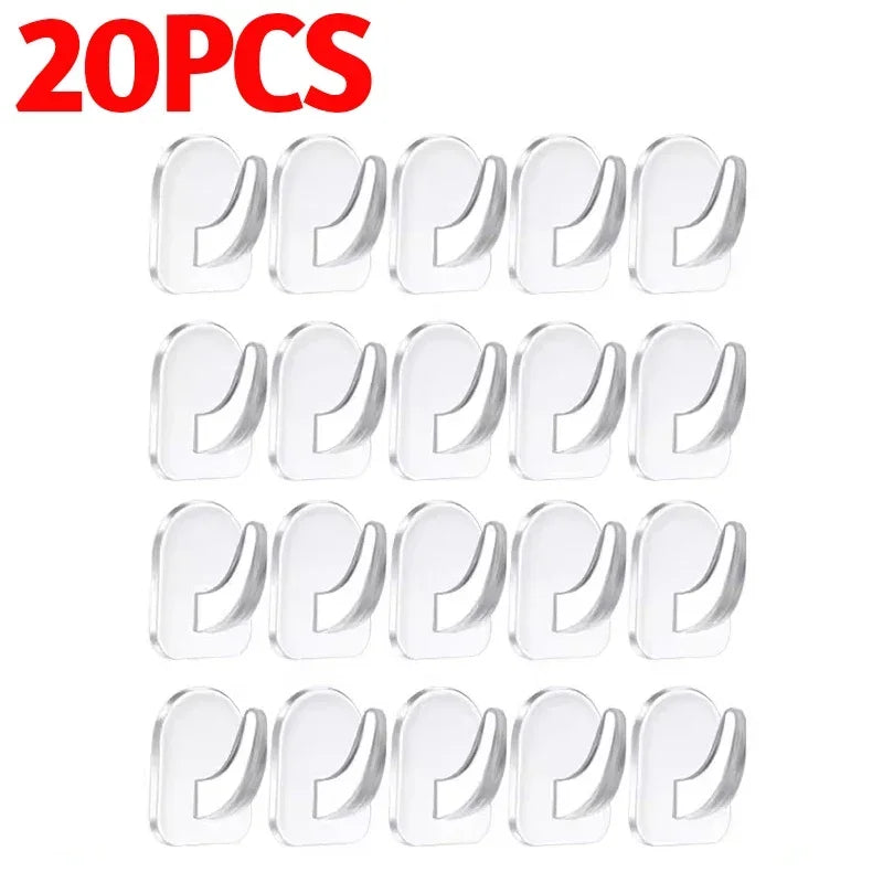 Transparente Mini-Wandhaken selbstklebend für Küche Bad Wohnraum