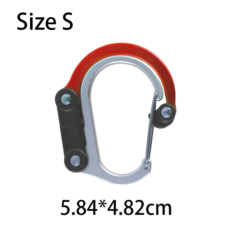 Multifunktionaler Hybrid Karabiner Clip mit 360 Grad Drehbarer Schnalle
