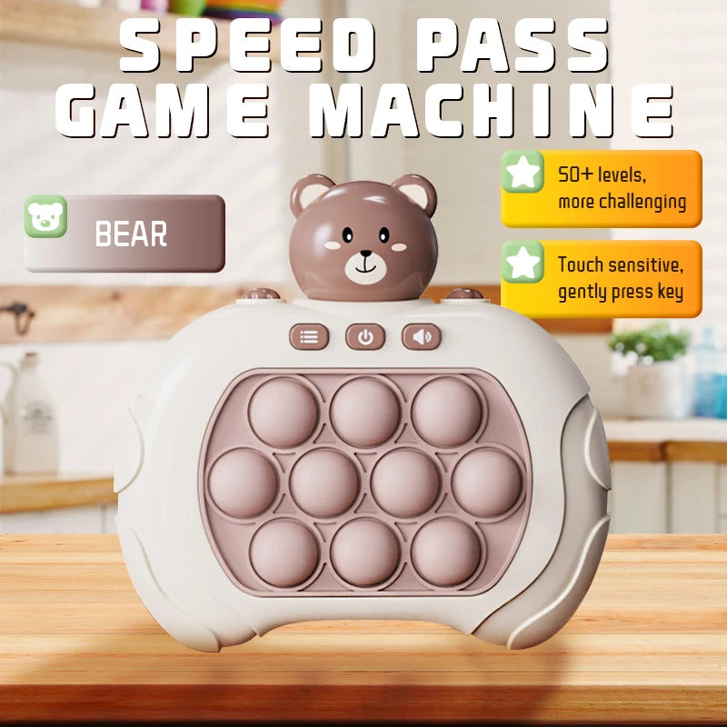 Quick Push Bubble Game mit Licht - Sound für Kinder - Erwachsene Stressabbau