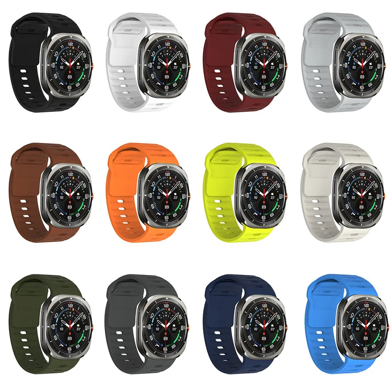 Marine Silikonarmband für Samsung Galaxy Watch Ultra 47 mm 2025 Modell