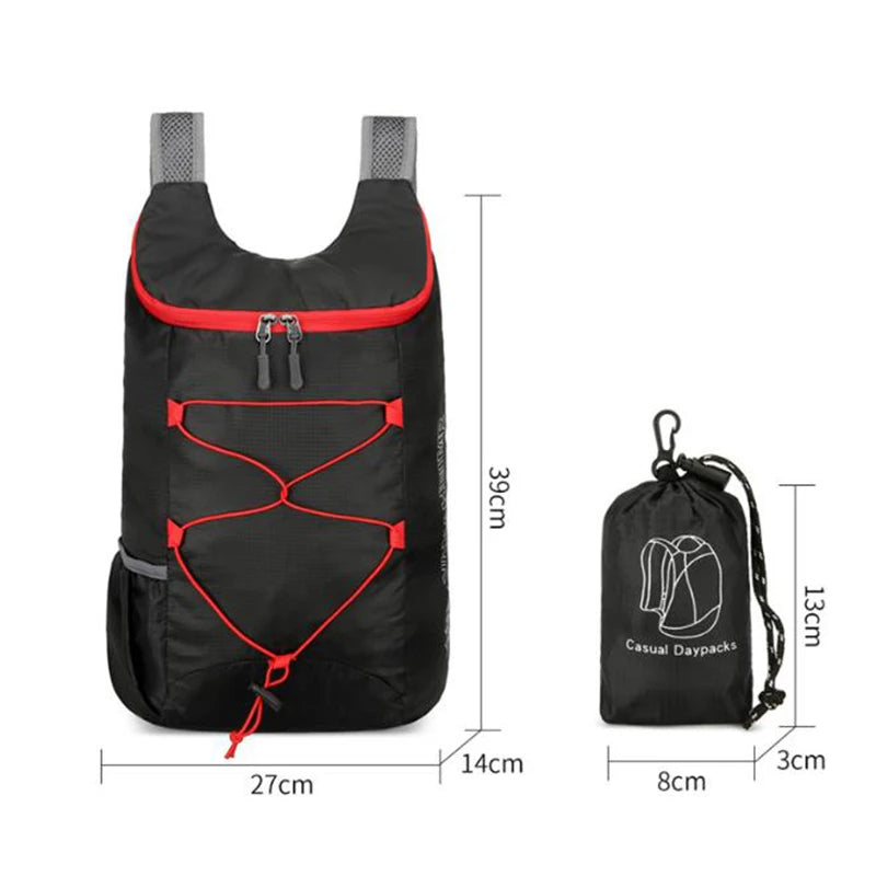 Leichter - robuster 20L Outdoor-Klapprucksack wasserdicht in 6 Farben