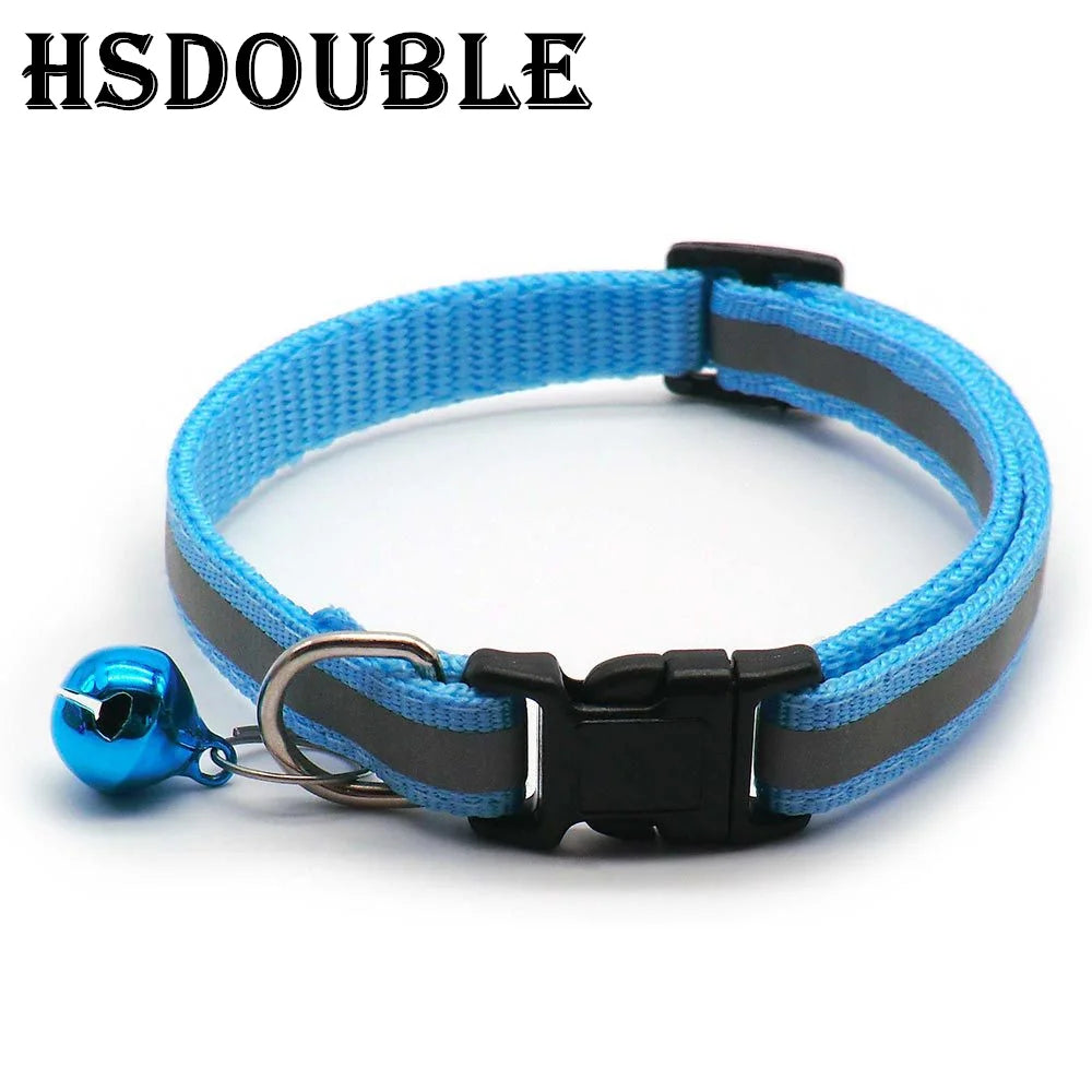 Reflektierendes Katzen- und Hunde-Halsband mit Glocke aus PVC - PP