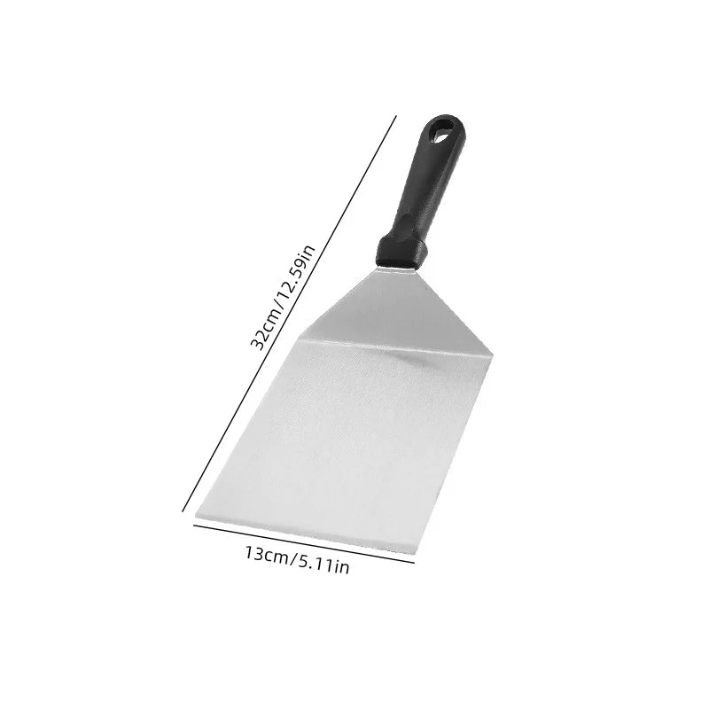Vielseitiger Metall-Schaber für perfektes Wenden von Steak, Pizza & Pfannkuchen
