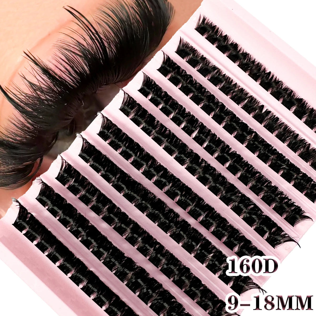 Voluminöse 160D 10 Reihen Einzelwimpern – Natürlicher Look, handgemacht, langlebig