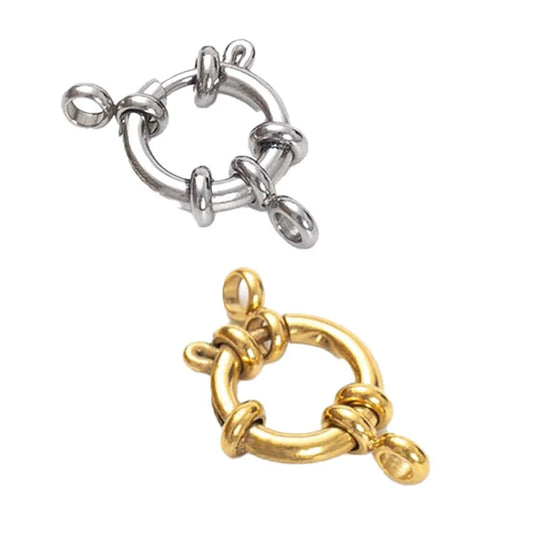 4er Set Runde Edelstahl Federringe als Schmuckverschlüsse für DIY