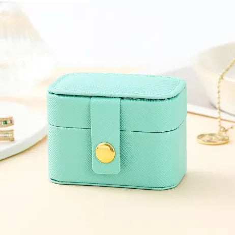 Tragbare Leder Schmuck Organizer für Reisen - Ringe, Ketten, Ohrringe sicher verstauen