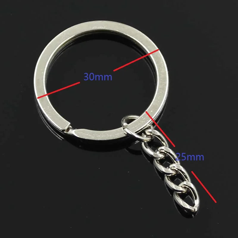 Mond Katze Schlüsselanhänger: Robust, antik-silber, stylisch - vielseitig – 30x25mm