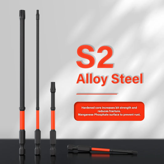 Vielseitiges 13-teiliges Schlag-Inbus Bit Set H1,5-H8 aus robustem S2 Stahl