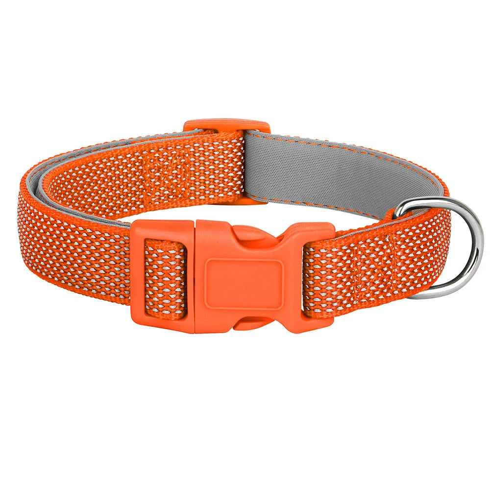 Reflektierendes Nylon Hundehalsband verstellbar für kleine und große Hunde