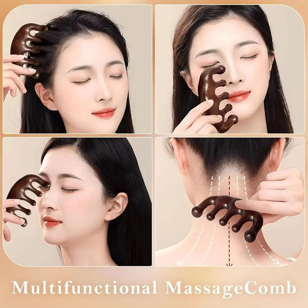 Natürliches Sandelholz Massagekamm für Entspannung und Heilung