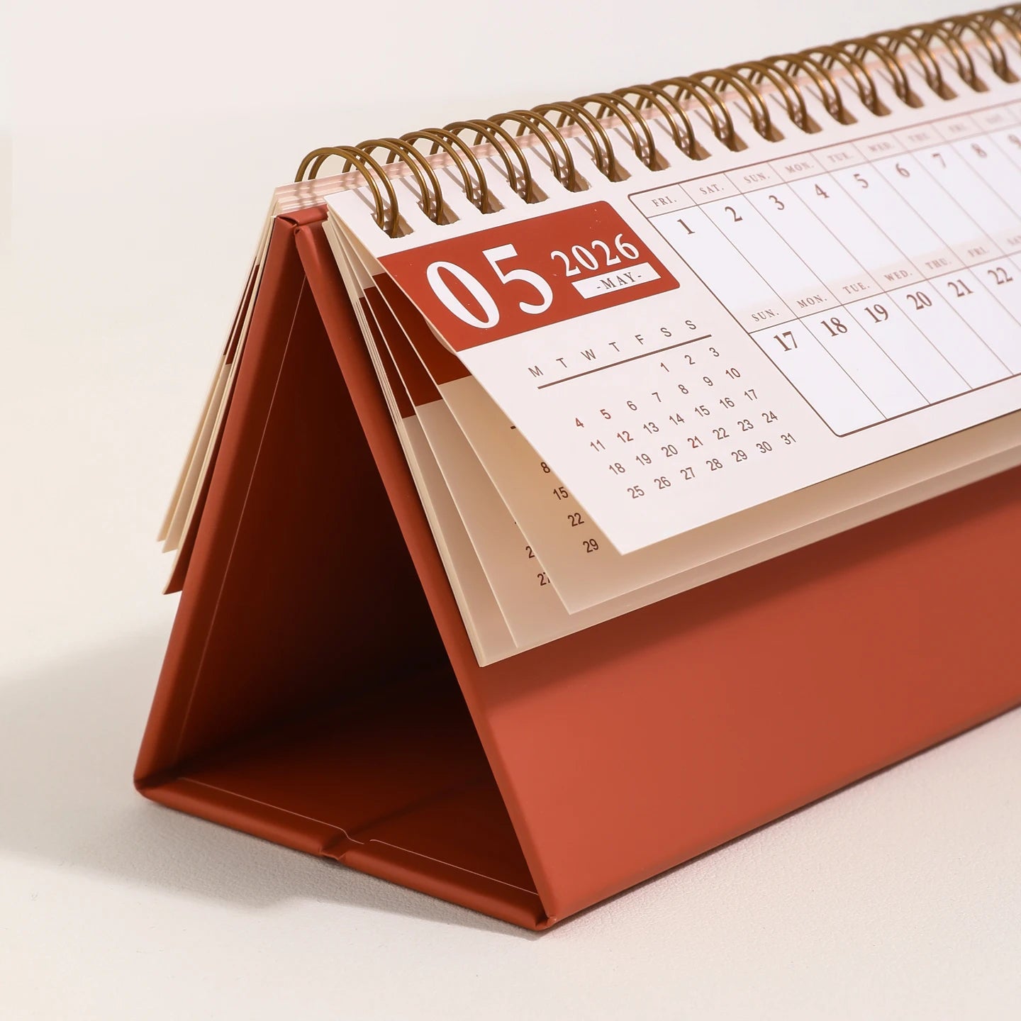 Kawaii 2026 Tisch- - Wandkalender, kompakt 60x210mm, 10/25–12/26, stilvoll organisiert