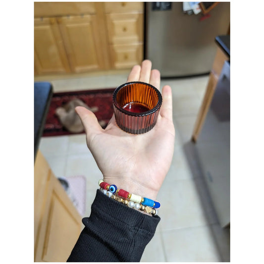 Kerzenhalter-Set aus Glas 4 Stück 2x1,4 Zoll Teelichthalter