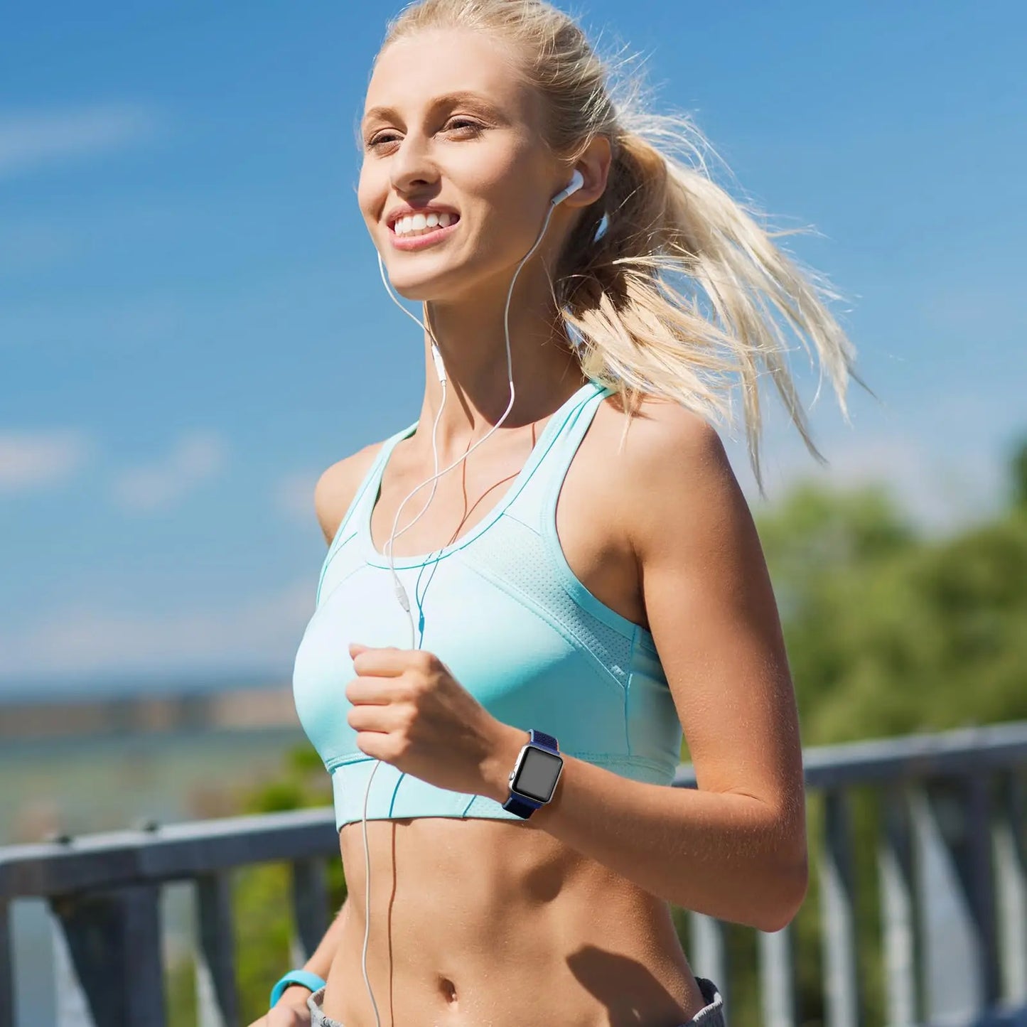 Atmungsaktives Nylonarmband für Smartwatch 38-49 mm, Unisex