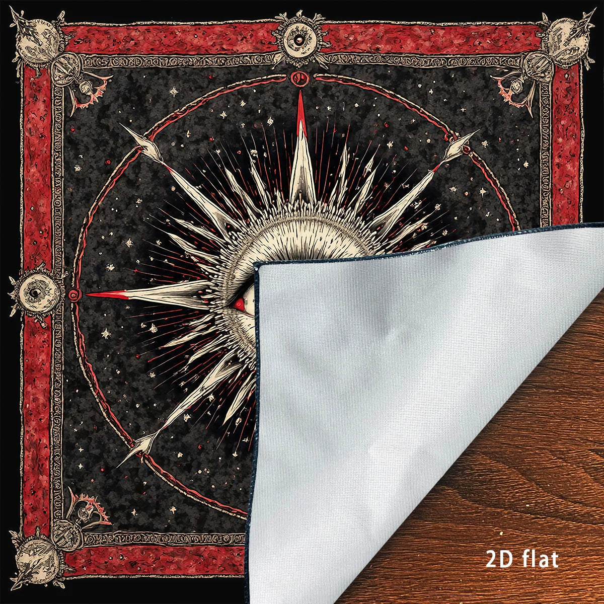 Multifunktionale Tarot Tischdecke mit Allsehendem Auge Muster für Wahrsagerei und Dekor