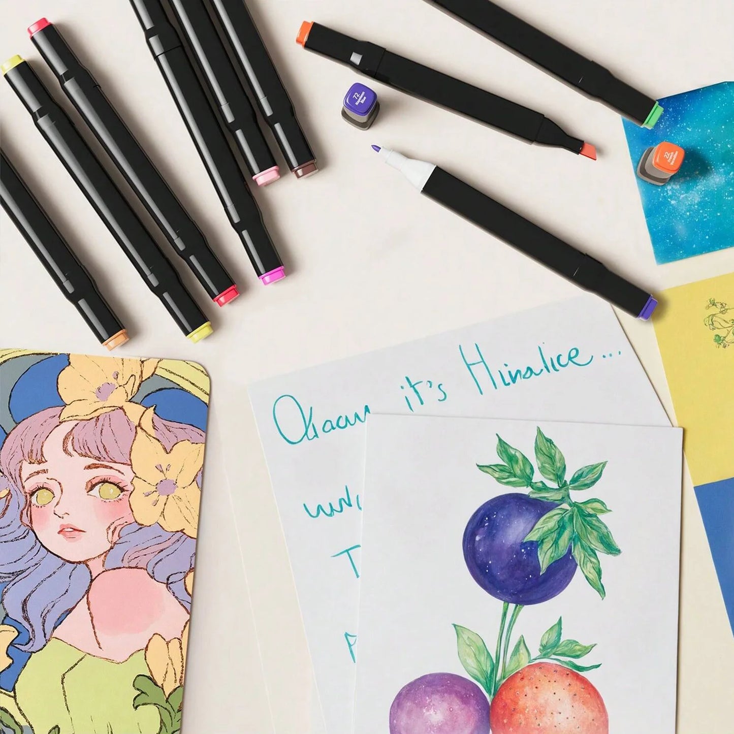 Dual Tip Permanent Marker – Hochpigmentiert, 24-262 Farben für kreative Kunst
