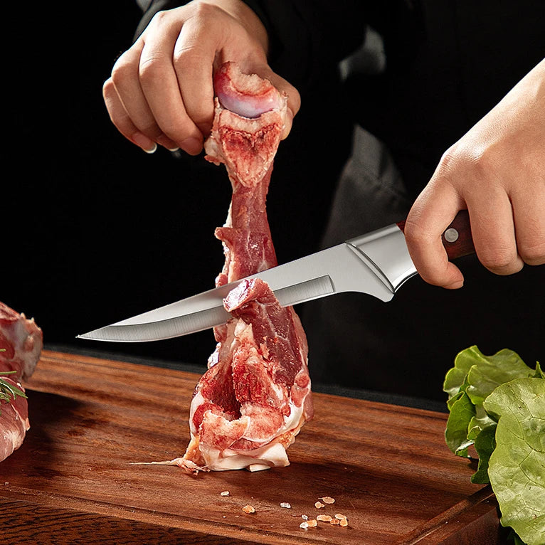 Geschmiedetes Entbeiner Messer mit Holzgriff für präzises Fleisch und Fisch schneiden