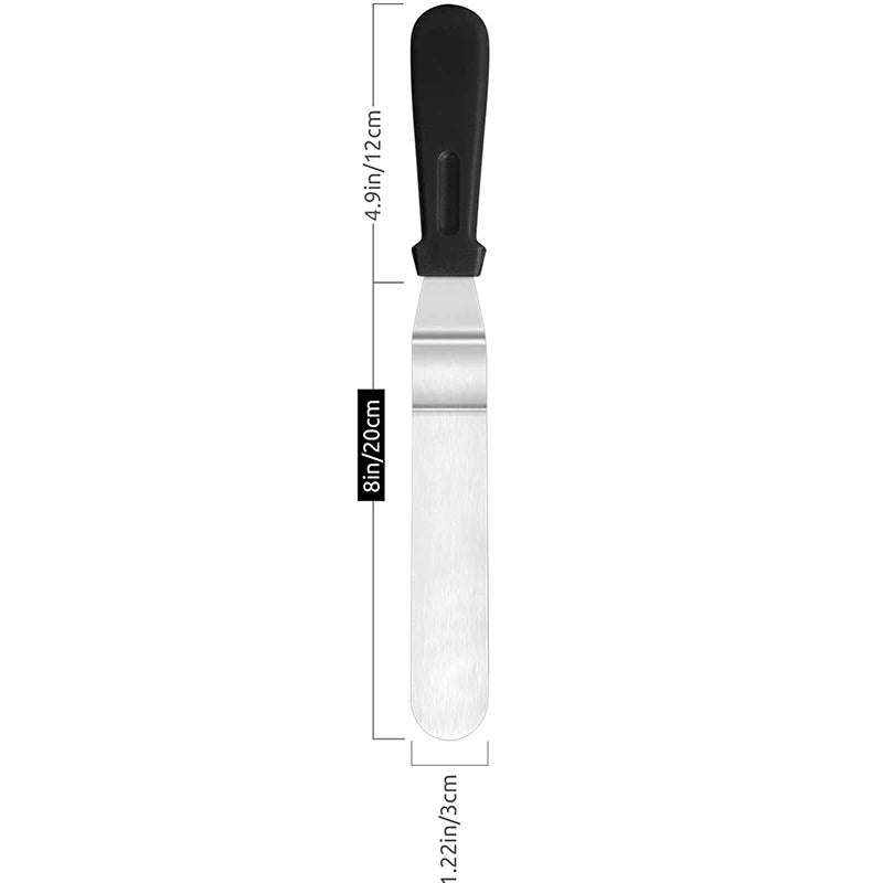 Präziser Kuchen-Offset-Spatel aus Edelstahl mit ergonomischem Griff – perfekt glasieren