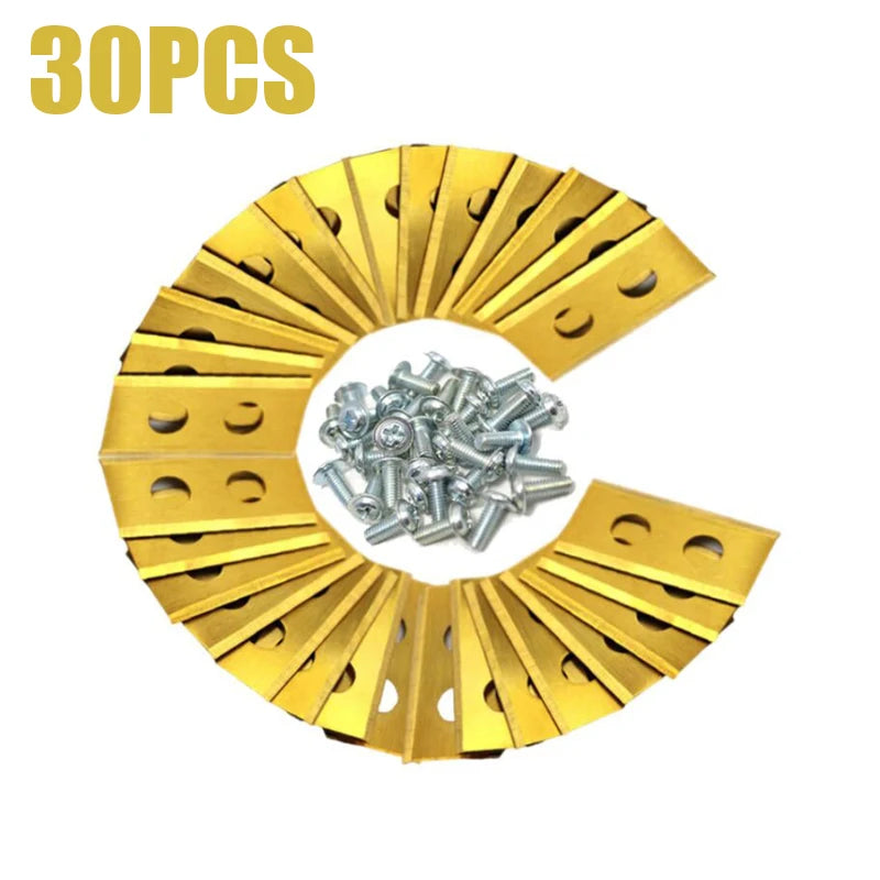 Präzise Edelstahl-Rasenroboter-Ersatzklingen in Gold, 9/18/30 Stück Sets