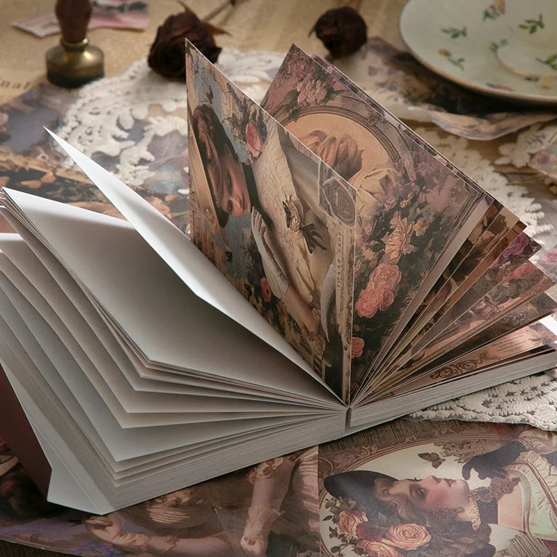 120 Blatt Vintage Dekor Scrapbook Materialien Papier Combo Kit