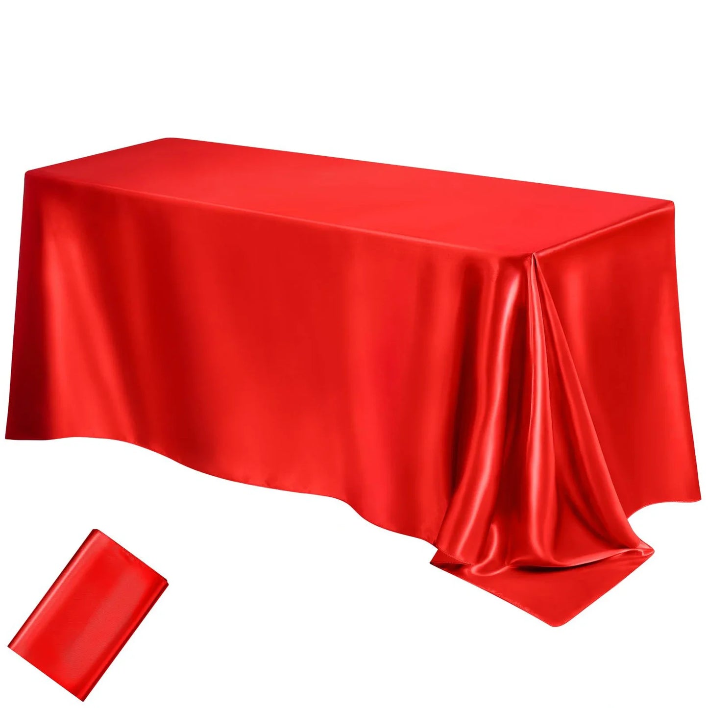 Rechteckige Hochzeitssatin Tischdecke Große Glatte Satin Tischdecke Für Feiern