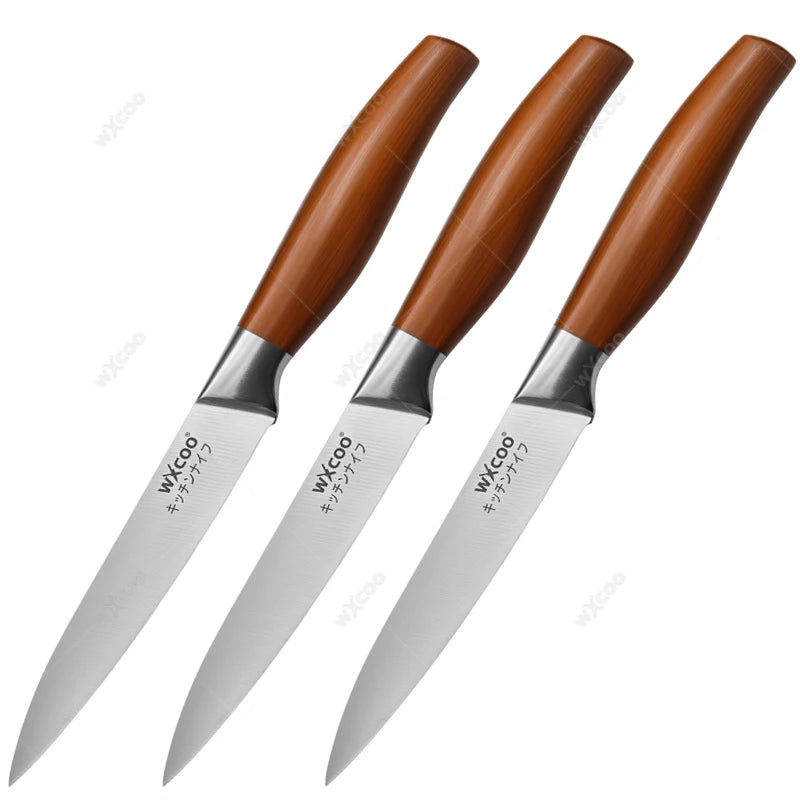 Schälmesser aus Edelstahl mit Holzgriff vielseitig einsetzbar für präzises Schneiden