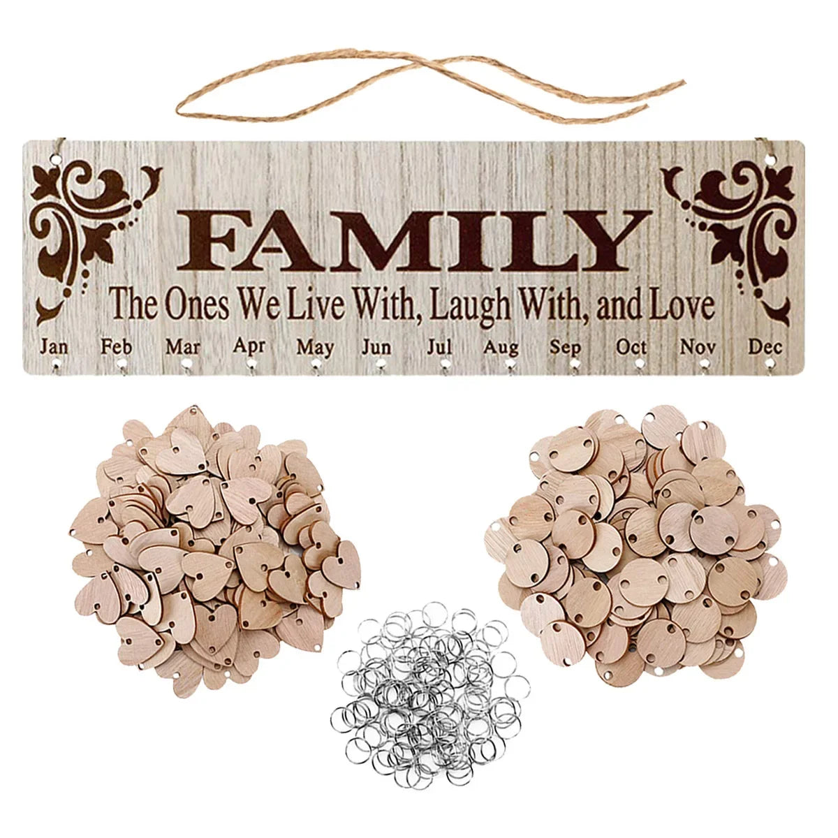 Eid DIY Holz Kalender Anhänger für Familie, Hochzeit und besondere Tage
