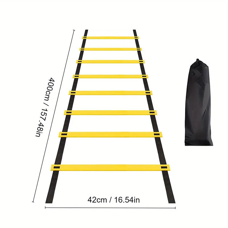 Agility-Leiter aus robustem Nylonseil – Flexibles Training in leuchtendem Gelb