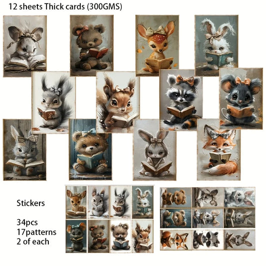 50-teiliges Karten und Umschlag Set für DIY Bastelprojekte