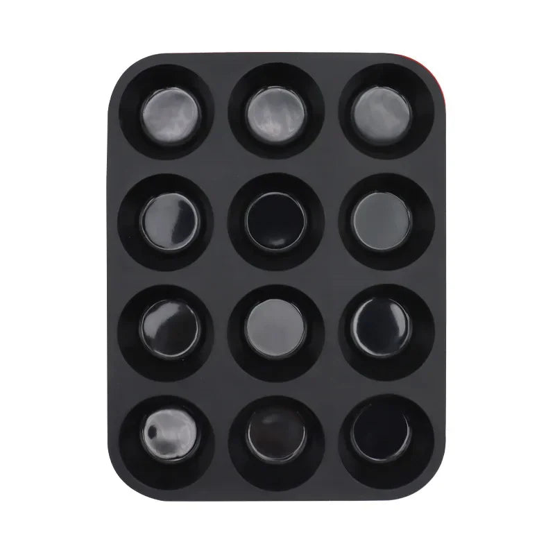 Silikon Muffinform 12 Tassen Antihaft Backform für Muffins Cupcakes Kuchen