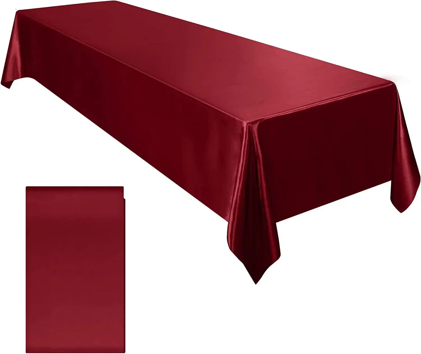 Rechteckige Hochzeitssatin Tischdecke Große Glatte Satin Tischdecke Für Feiern