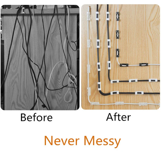 Kabel Organizer Clips zur ordentlichen Kabelverwaltung in verschiedenen Farben und Größen - Yabubest - Home & More