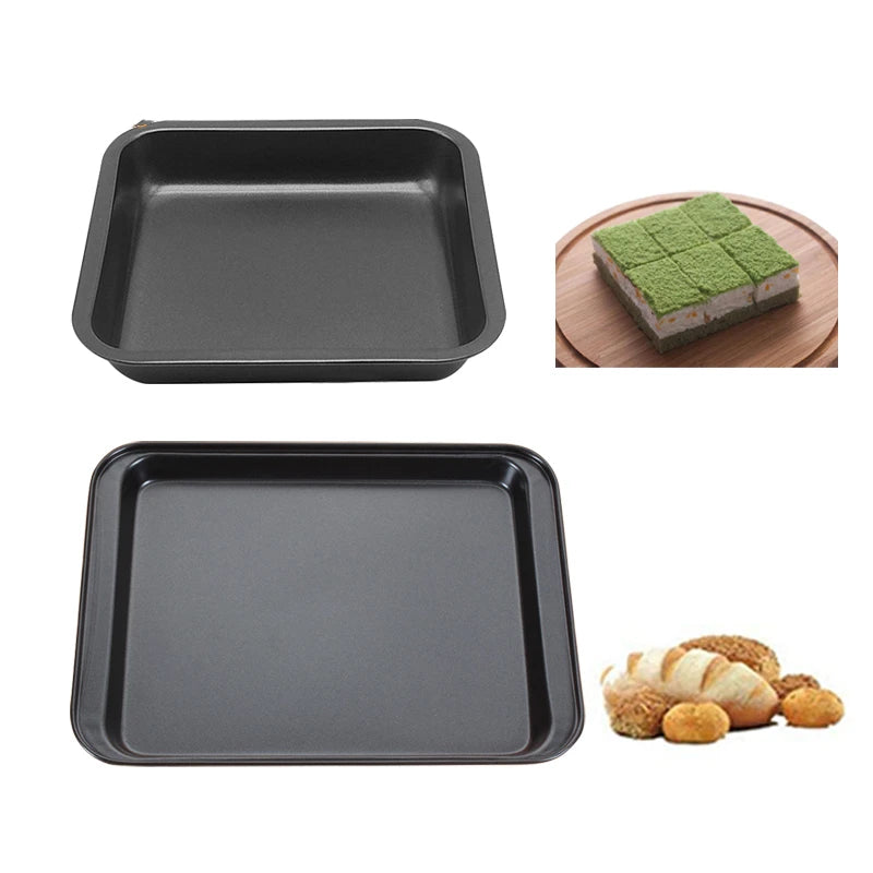 Premium Carbonstahl Kuchenform Set quadratisch 9,5x7 - 8x8 Zoll