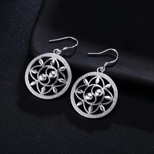 925 Sterlingsilber Kreisohrringe für Damen Eleganter Hochzeitsschmuck