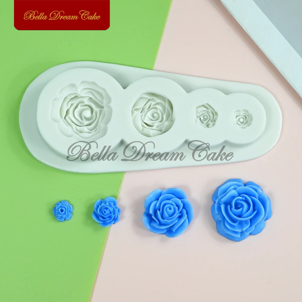 3D Silikon Rose Blume Form für Schokolade Fondant und Kuchen Deko